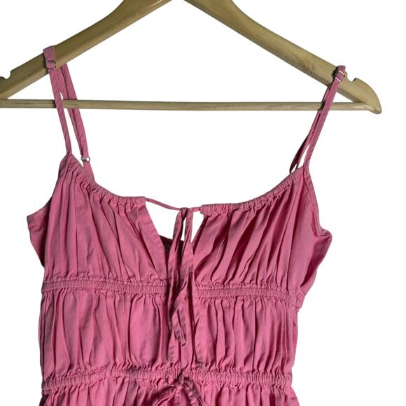 Ciao Lucia Fabia Pink Sleeveless Ruched Barbiecore Party Midi Dress Size Small - Picture 7 of 15